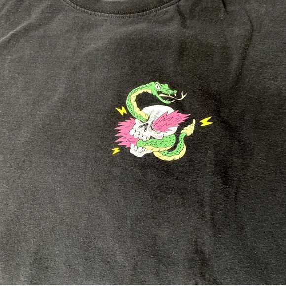 ALAB Snake Skull Locals Only Graphic Cotton T-shirt Men XL Black T Men’s Unisex - Picture 2 of 7